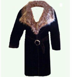 Montgomery Wards Women's Faux Fur Long Coat          Size - No Tag-See Pictures